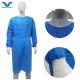 Adequate Inventory Antistatic Disposable Surgical Gown Waterproof Breathable Soft Adult Blue 45g Tie Attachment