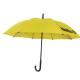Yellow Fiberglass Frame Umbrella Automatic 50 Inches With Printing