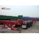 Startrailer Red Color Gooseneck Skeletal Container Trailer For Truck , Long Life