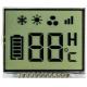 12 Pin Connector 28.4*24.4mm Positive 7 Segment  LCD Display For Instrument Controller