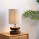 Wabi-sabi Style Solid Wood Desk Lamp Creative Walnut Wood Bedroom Table Lamp