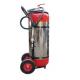 Carbon Steel Wheeled Fire Extinguisher , 50KG Trolley Mounted Fire Extinguisher