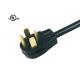 NEMA 14-30P UL Approved Power Cord / 4 Prong Dryer Cord Rated Up To 30A 250V