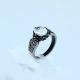 Fashion 316L Stainless Steel Casting Clay CZ Stones Ring LRX427