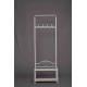 Anti Rust Practical Standing Coat Rack Carbon Steel With Storage Bench Shoes Shelves