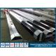 Distribution Lines Galvanized Steel Power Poles , Teel Transmission Poles