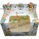 Recycled White Cardboard Cake Packaging Boxes With Lids Full CMYK Printing