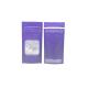 Custom Logo Purple Plastic Stand up Zip Lock Pouch Packaging Mylar Bags with Window