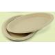 Natural Bagasse Biodegradable Oval Plate Eco Friendly Compostable Plates