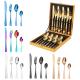 Eco Friendly Stainless Steel 16pcs 24pcs Cutlery Set With Custom Logo