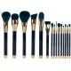 15 Pieces Popular Makeup Brushes Made Of Three Color Nylon Hair And Gold Aluminum