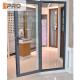 Long Life Span Tempered Glass Door , Double Swing Modern Aluminium Doors hinges types exterior hinges