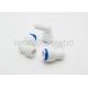 Plastic Quick Connect Pneumatic Fittings / 2 Way Pneumatic Tube Fittings