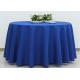 Dark Blue Wedding Textile Round Linen Table Cloths , 90 / 108 Inch Round Tablecloth