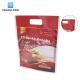 Recycle Flat Pouches With Transparent Window Mylar Stand Up Pouch Foil Handle Bag