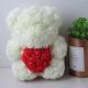 Wholesale Preserved rose bear with heart popular size 25cm teddy bear of roses