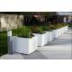 Factory direct sales light weight white fiber clay outdoor garden planter ,flower pot, and pottery