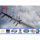 40ft Q345 Bitumen Electrical Power Pole For Power Transmission