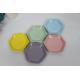 New hexagon ceramic fruit plates colorful dish for home interesting colors children