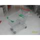 Professional 125L Metal Shopping Trolley With Wire Mesh Base Grid , ROHS