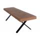 Anli PU Upholstered Dining Bench Powder Coating In Sanding Black Skin Friendly