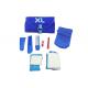 Custom Flight Airline Amenity Kits Blue Cosmetic Pouch With Multifunctional Divisions