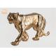 Large Gold Leafed Polyresin Animal Figurines Tiger Sculpture Table Statue
