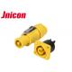 Powercon Waterproof Plug Socket , Yellow IP44 Waterproof 3 Pin Plug And Socket