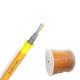 2 Core Spiral Armor Indoor Fiber Optic Cable Orange Color With Braiding