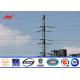 Galvanized 15m Tensile Utility  Power Poles For Power Distribution Line Project