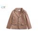 Brown Color Custom School Uniforms Blazer Coat For For Students Clothes