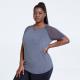 back mesh Women'S Plus Size Yoga Wear Ladies Oversized Gym T Shirt 180g