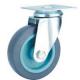 Rotating Small  TPR caster without brake for light duty shelf, 2-5 TPR swivel castor, thermoplastic rubber caster
