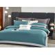Home Bamboo Fiber Embroidered Bedsheet Luxury Green