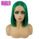 Straight Short Green Bob Wig Brazilian Lace Frontal Bob Wig Length 8-14''
