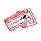 Customized printing outdoor UV resistant warning caution sticker decal