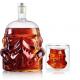 Rubber Stopper Whisky Decanter 750ml Glass Bottle Custom Size