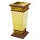 Restaurant Room Service Equipments , GPX-182 Wood Dustbin With Diamond Simulation