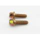 Fasteners M10 Hex Flange Bolt Yellow Zinc Plated Carbon Steel