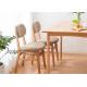 Home Contemporary Fabric Solid Wood Dining Chairs Natural Wood Color Eco -