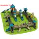 Fable Series Kids Outdoor Playset Equipment , Commercial Playground Slides