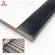 Black Aluminium Non Slip Stair Nosing Alu 6063 Material High Grip Carborundum