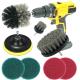 Grey Brush Set For Drill Cleaning Brush Attachment