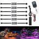 Motorcycle LED Night Rider Light Kit -With Remote Control