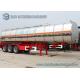 Ellipse Steam Heat Bitumen Tank Trailer , 28000L 2 Axle Semi Truck Trailer