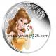 Disneey cartoon princess Jasmine silver plated souvenir coin