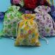 Cloth Jewelry Packaging Bags , Colorful Drawstring Christmas Gift Bags