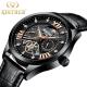 Black Luxury Mens Mechanical Watches Moonphase Automatic Watch
