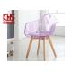 Eco Friendly PP Transparent Plastic Wood Dining Chairs Outdoor