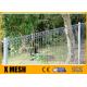 2.1m X 2.4m High Security Curved Metal Fence With Silver Color
